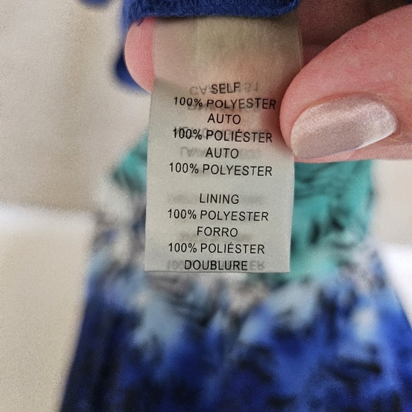 Vince Camuto Blue Gradient Halter Maxi Sundress - Picture 8 of 16